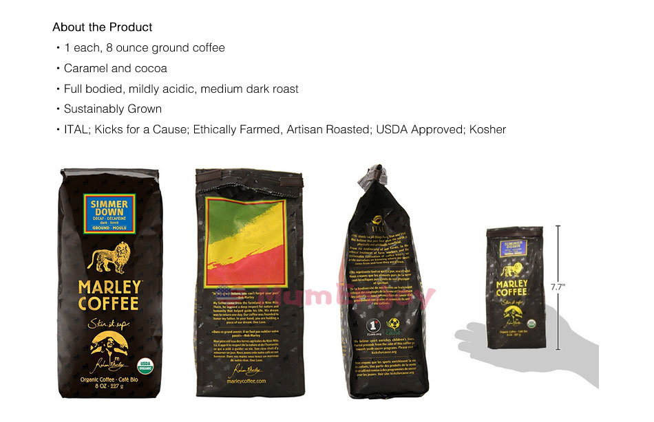 marley coffee 马利有机咖啡粉 烘焙浓缩型 8oz 多口味可选